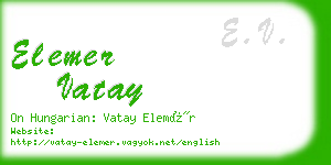 elemer vatay business card